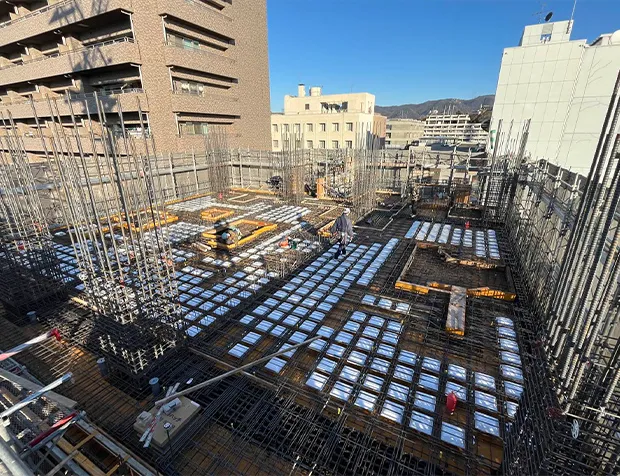 鉄筋工事実施風景