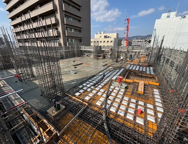 コンクリート工事実施風景