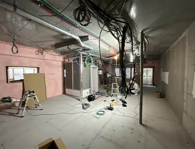 内装ユニット工事実施風景