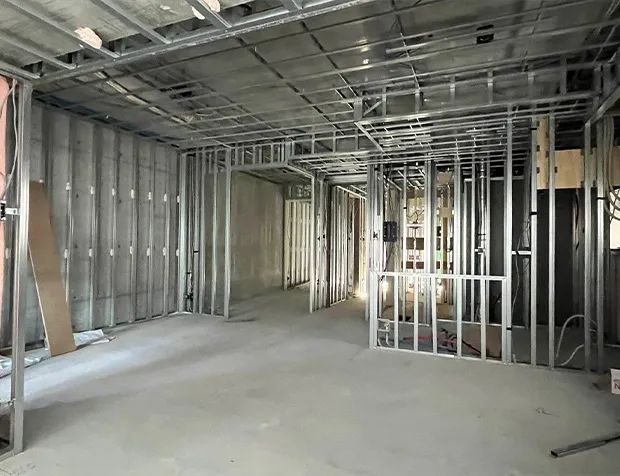7階内装工事風景