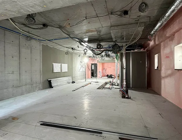 8階内装工事風景