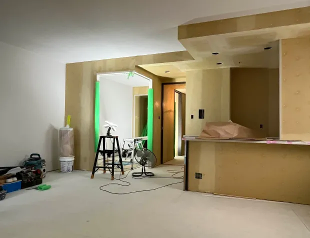 9階内装工事風景