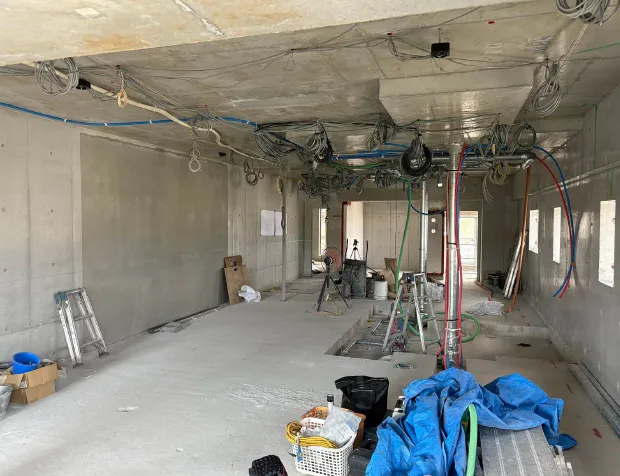 15階内装工事風景