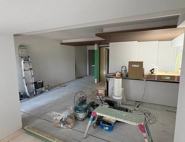 16階内装工事風景