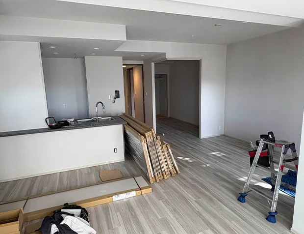 16階内装工事風景