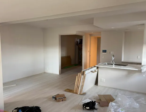 17階内装工事風景
