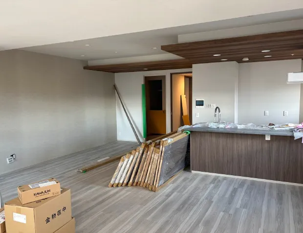18階内装工事風景
