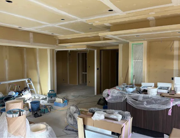 20階内装工事風景