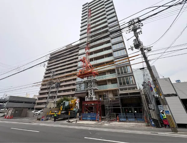 タワークレーン解体作業風景